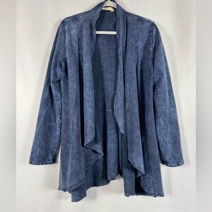 Testimony Los Angeles Victorian Jacket Blue Wash French Terry USA Soft Comfy XL